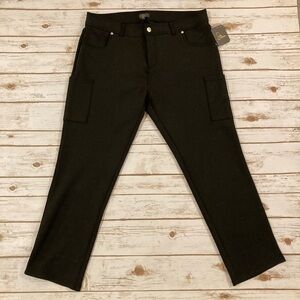 Jaanuu Black Straight Leg Cargo Scrub Pants 1X